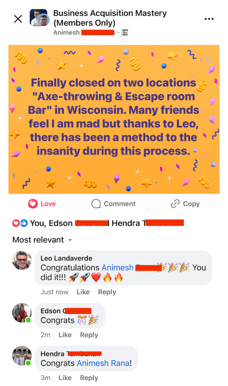 Testimonial from Animesh