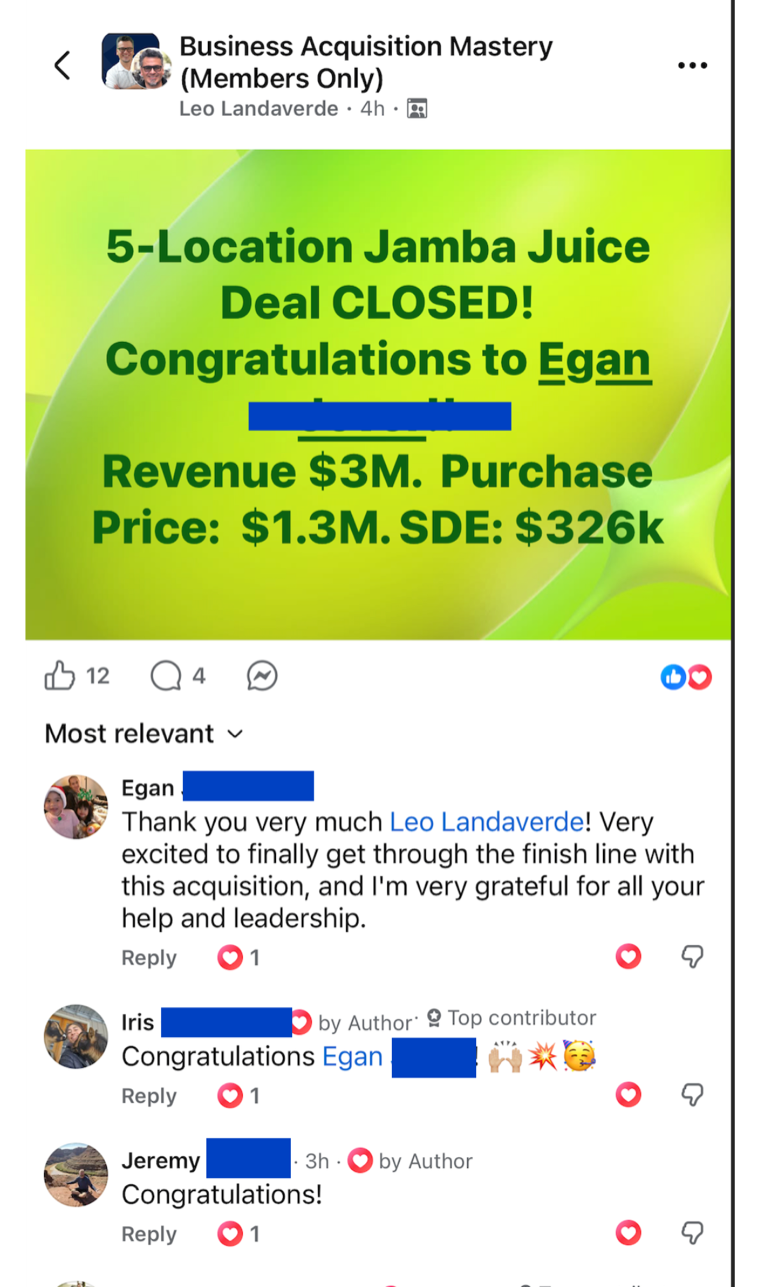 Testimonial from Egan